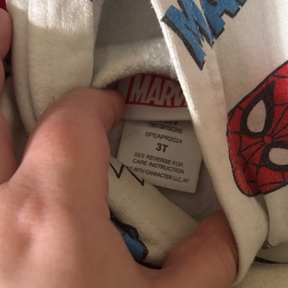Marvel Spider-Man Kids Hoodie - Cream and Red - Picture 2 of 4